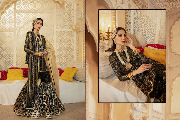 {Semi Stitched} Pakistani Beautifull Embroidery Work + Sequence Work Suit