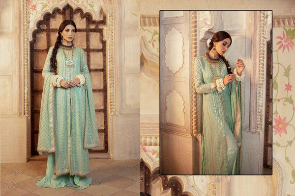 {Semi Stitched} Pakistani Beautifull Embroidery Work + Sequence Work Suit