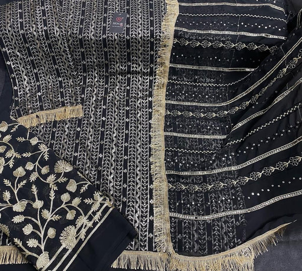 {Semi Stitched} Pakistani Beautifull Embroidery Work + Sequence Work Suit