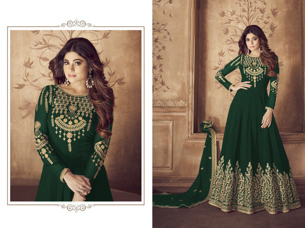 {Semi Stitched} Heavy Beautifull Embroidery Real Fox Georgette