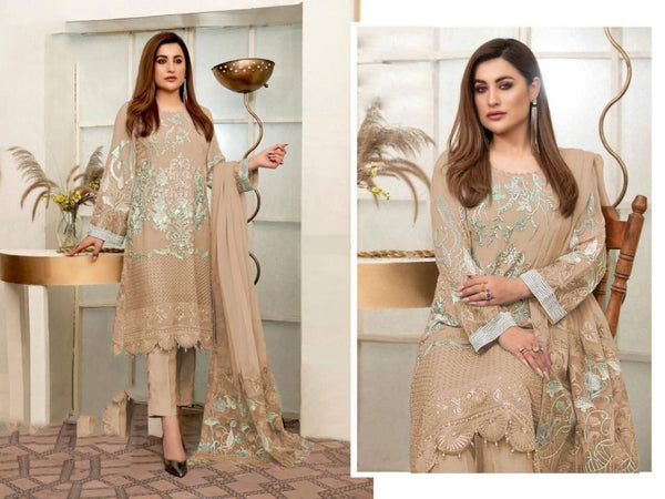 {Semi Stitched} Beautiful Heavy Embroidery with Sequence work suit