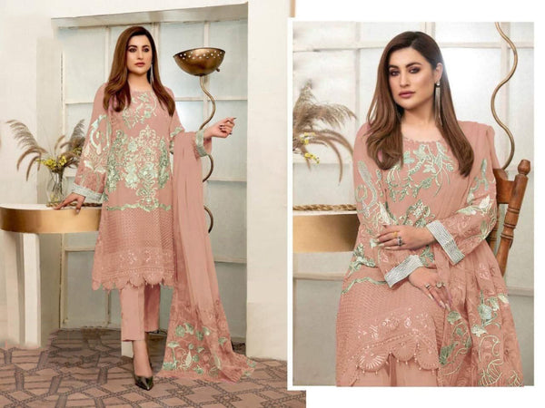 {Semi Stitched} Beautiful Heavy Embroidery with Sequence work suit