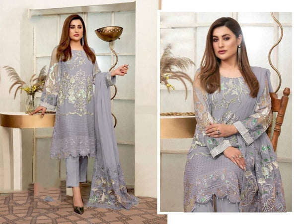 {Semi Stitched} Beautiful Heavy Embroidery with Sequence work suit