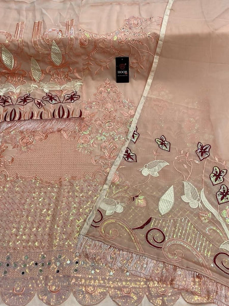 {Semi Stitched} Beautiful Heavy Embroidery with Sequence work suit