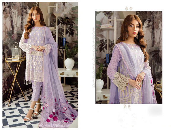 {Semi Stitched} Beautiful Heavy Georgette  Embroidery with Sequence Stone work suit