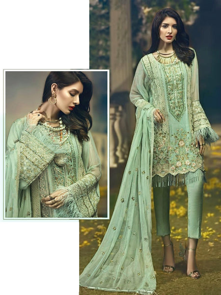 {Semi-Stitched} Beautiful Heavy Pakistani Fox Georgette Suit