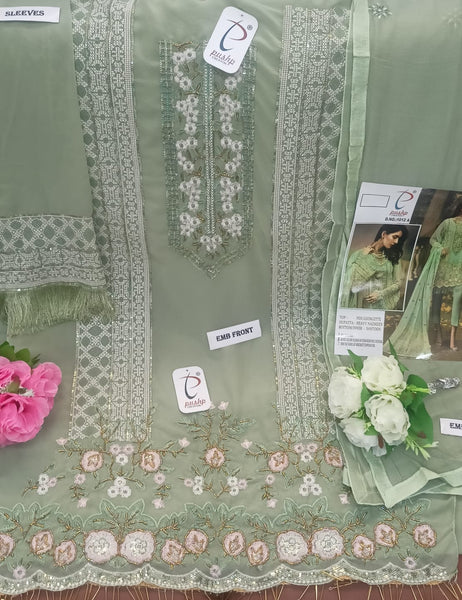 {Semi-Stitched} Beautiful Heavy Pakistani Fox Georgette Suit