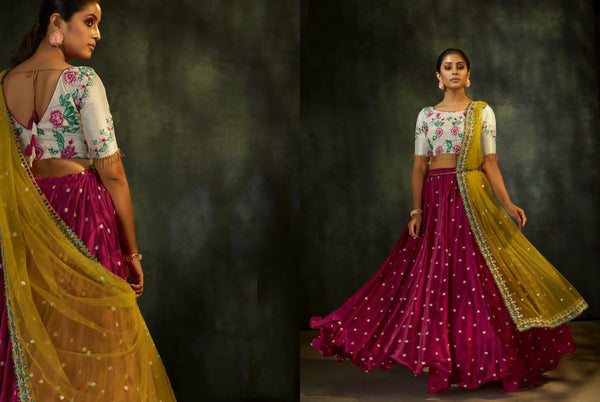 {Semi Stitched} Designer Faux Georgette with Satoon Embroidery work Suit