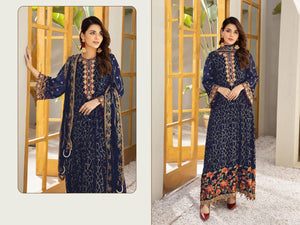 {Semi-Stitched} Heavy Beautiful Pakistani Georgette suit