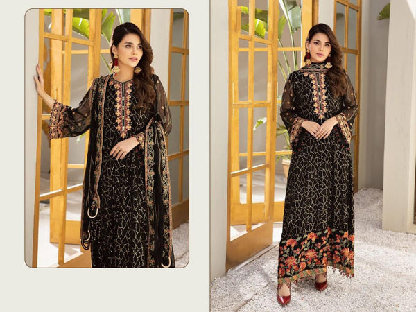 {Semi-Stitched} Heavy Beautiful Pakistani Georgette suit