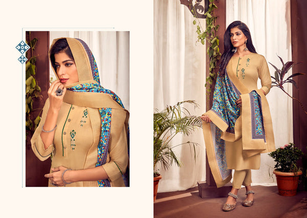 {Full-Stitched} Beautifull Heavy Jam Cotton With Handwork Suit