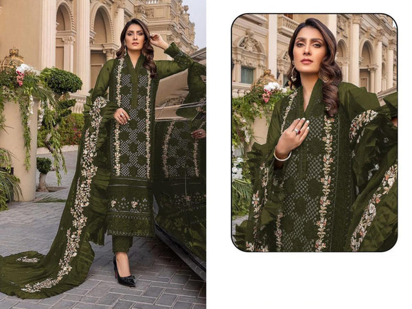 {SEMI-STITCHED} BEAUTIFULL PAKISTANI GEOGERTTE WITH NAZMEEM DUPPATA SUIT