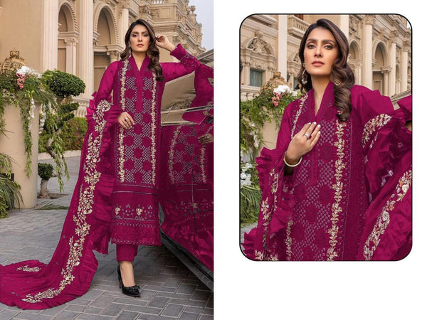 {SEMI-STITCHED} BEAUTIFULL PAKISTANI GEOGERTTE WITH NAZMEEM DUPPATA SUIT
