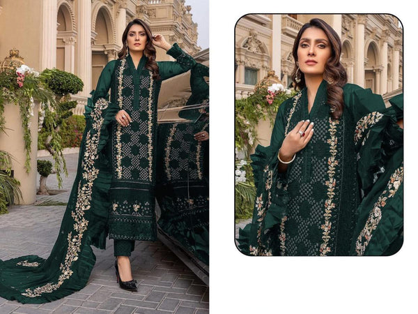 {SEMI-STITCHED} BEAUTIFULL PAKISTANI GEOGERTTE WITH NAZMEEM DUPPATA SUIT