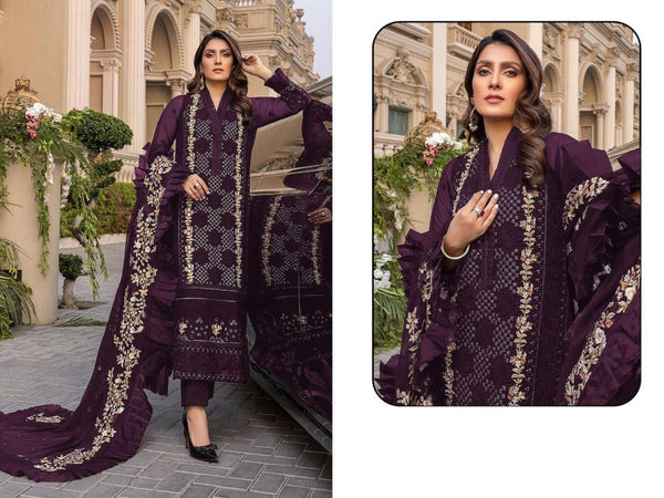 {SEMI-STITCHED} BEAUTIFULL PAKISTANI GEOGERTTE WITH NAZMEEM DUPPATA SUIT