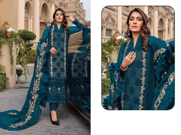 {SEMI-STITCHED} BEAUTIFULL PAKISTANI GEOGERTTE WITH NAZMEEM DUPPATA SUIT