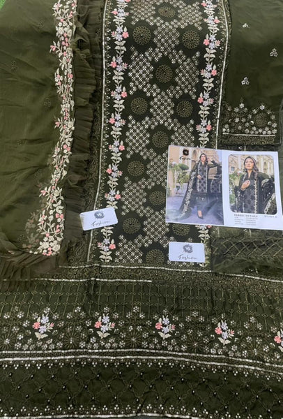 {SEMI-STITCHED} BEAUTIFULL PAKISTANI GEOGERTTE WITH NAZMEEM DUPPATA SUIT