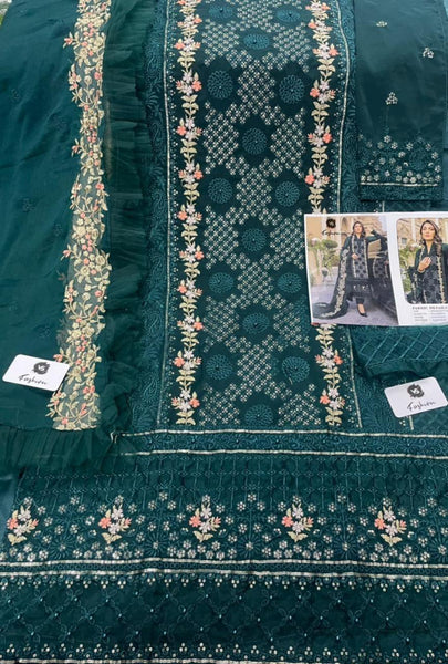 {SEMI-STITCHED} BEAUTIFULL PAKISTANI GEOGERTTE WITH NAZMEEM DUPPATA SUIT