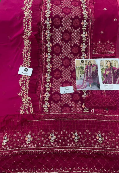 {SEMI-STITCHED} BEAUTIFULL PAKISTANI GEOGERTTE WITH NAZMEEM DUPPATA SUIT
