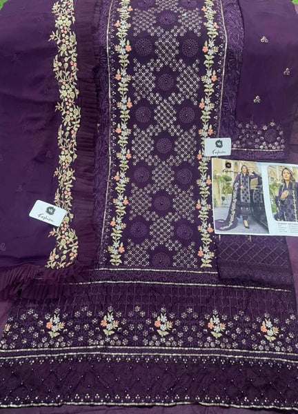 {SEMI-STITCHED} BEAUTIFULL PAKISTANI GEOGERTTE WITH NAZMEEM DUPPATA SUIT