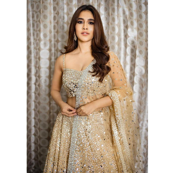 BEAUTIFULL FOILPAPER EMBROIDERED WORK LEHENGA  GEORGETTE