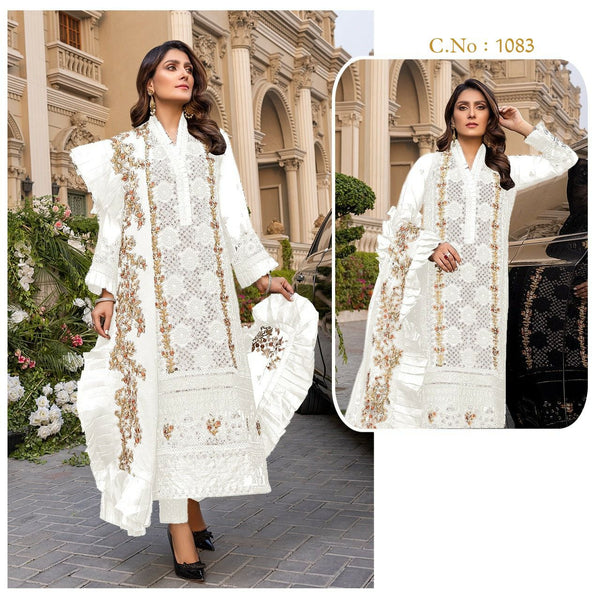 {SEMI-STITCHED} BEAUTIFULL PAKISTANI GEOGERTTE WITH NAZMEEM DUPPATA SUIT