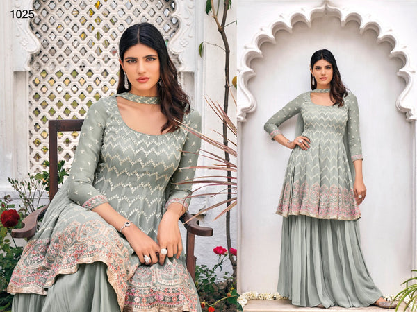 Heavy Blooming With Embroidery stitch Work Sharara Suit