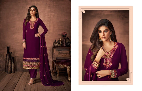 {Full-Stitched} Beautifull Faux Georgette Heavy Suit