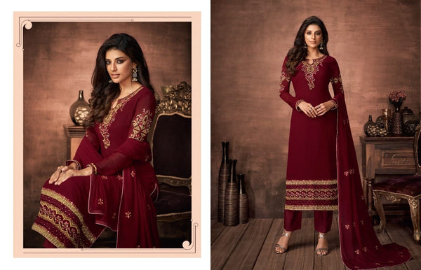 {Full-Stitched} Beautifull Faux Georgette Heavy Suit