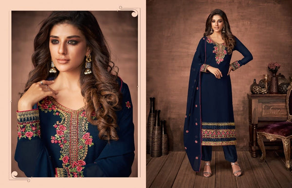 {Full-Stitched} Beautifull Faux Georgette Heavy Suit