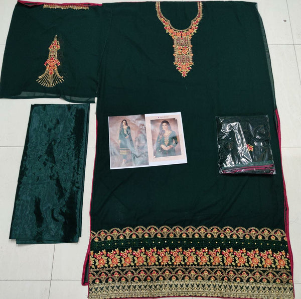 {Full-Stitched} Beautifull Faux Georgette Heavy Suit