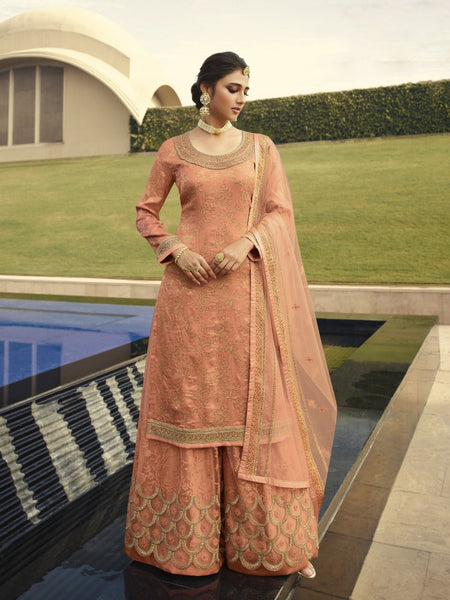 {Semi-Stitched} Beautifull Jacquard Silk and Back plain With Santoon Inner Suit