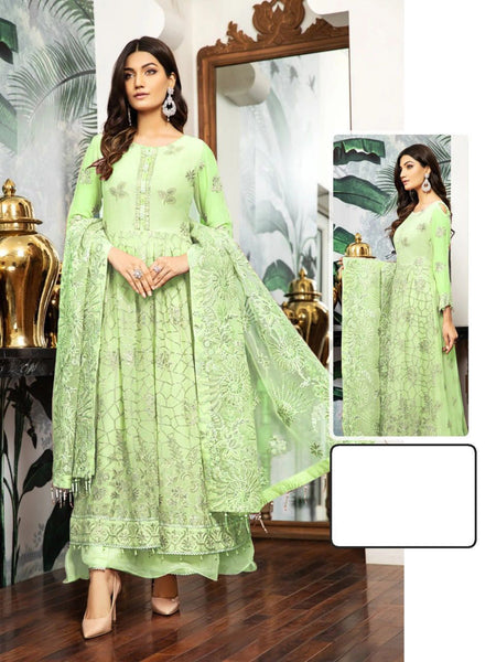 Butterfly Net With Embroidery + Siqunce Work + Stone Work (Front + Back Work) Suit