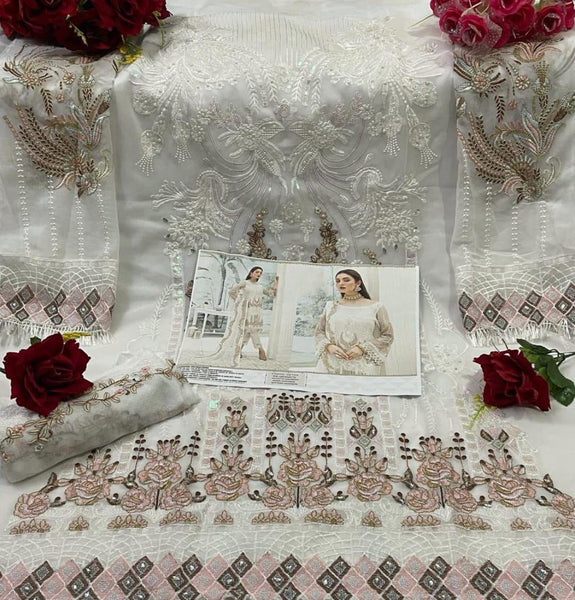 Pakistani Georgette Suit With Santton Inner and Nazmeen Dupatta