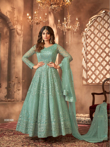 BEAUTIFUL HEAVY NET WITH SEQUENCE GOWN