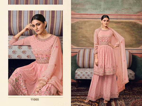 BEAUTIFUL HEAVY FAUX GEORGETTE EMROIDERY SUIT