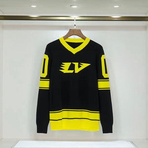 Elegant & Casual Intarsia Football Pullover For Men