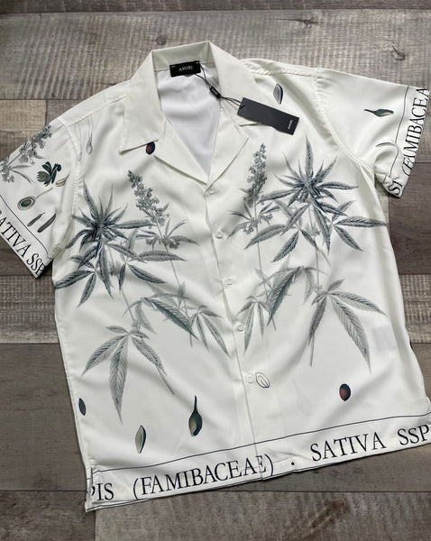 Botanical Print Short Sleeve Shirt
