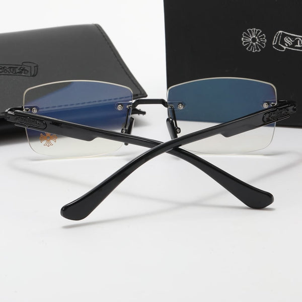 Rimless Oval And Square Eyeglasses