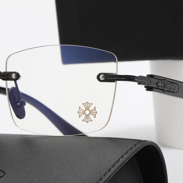 Rimless Oval And Square Eyeglasses