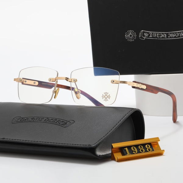 Rimless Oval And Square Eyeglasses