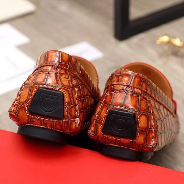 Premium Croco Embossed Pattern Loafers