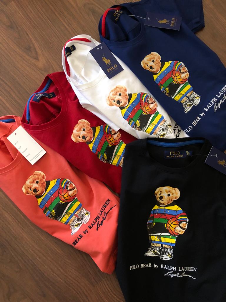 Premium Bear Printed Round Neck T-shirt