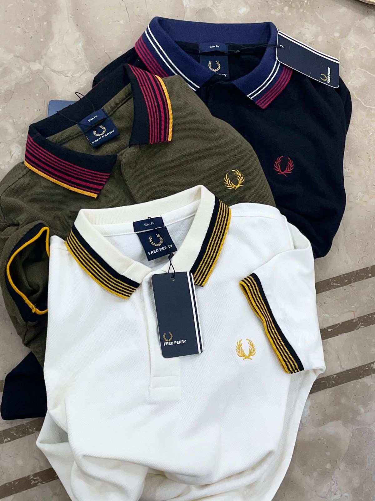 Premium Quality Striped Collar Polo Shirt