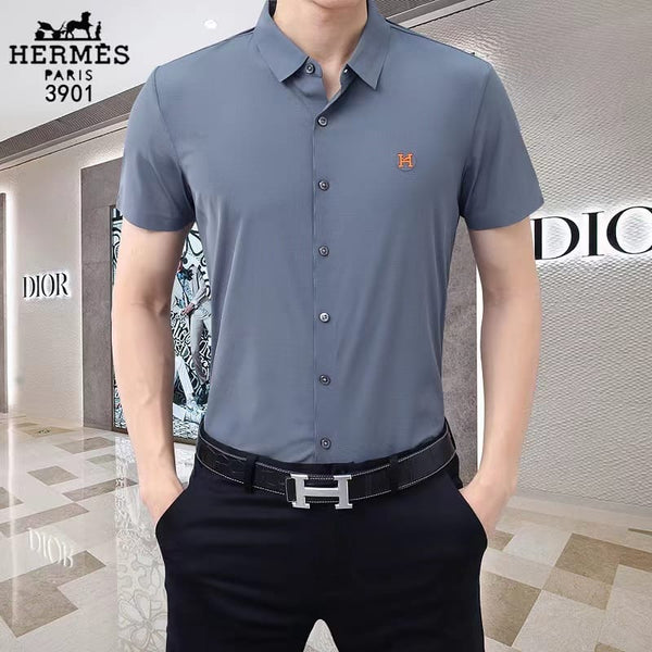 Branded Embroidered  Half Sleeve Formal Shirt