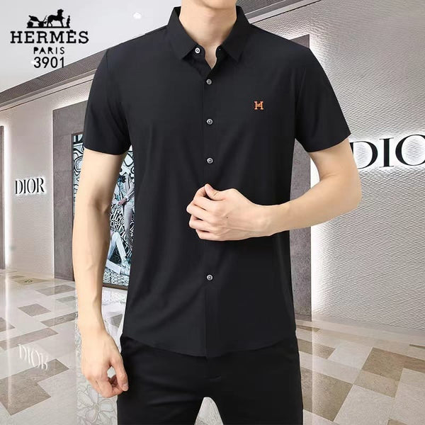 Branded Embroidered  Half Sleeve Formal Shirt