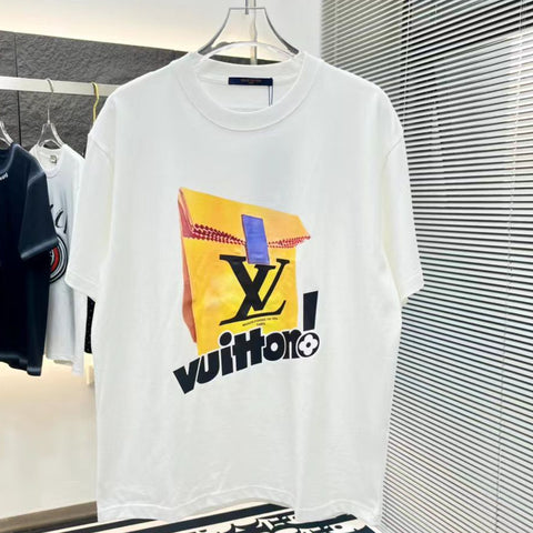 Luxe Print Round Neck Drop Shoulder Tee for Men