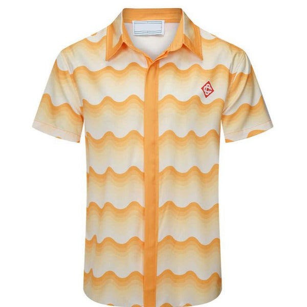 Luxury Wavy Gradient Half Sleeve Hawaii Shirt