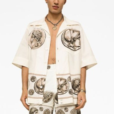 Premium Coin-Print Tailored Shirts