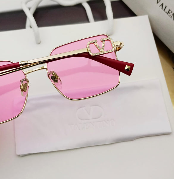 Luxury Golden Square Exquisite Metal Eyeglasses